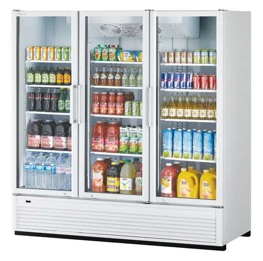 3 Doors Swing Glass Merchandiser Display Fridge-White