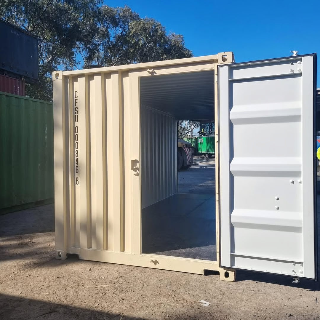 6m Storage Container / Spacious, Secure, Cream-Colored Unit