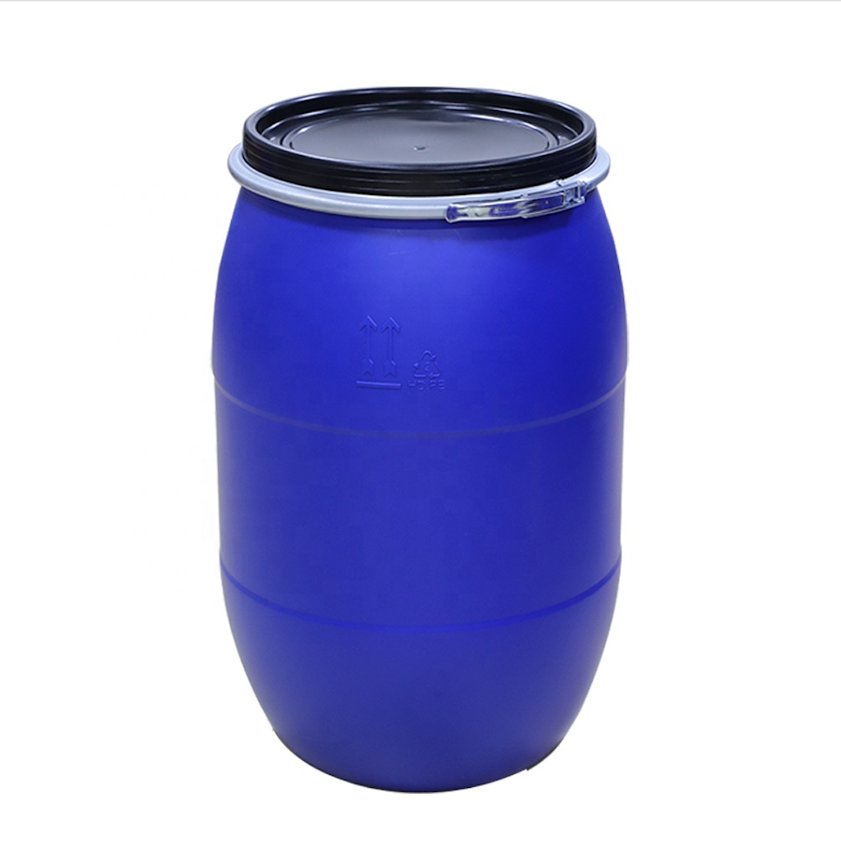 New 150 Litre Open Top Blue Plastic Drum