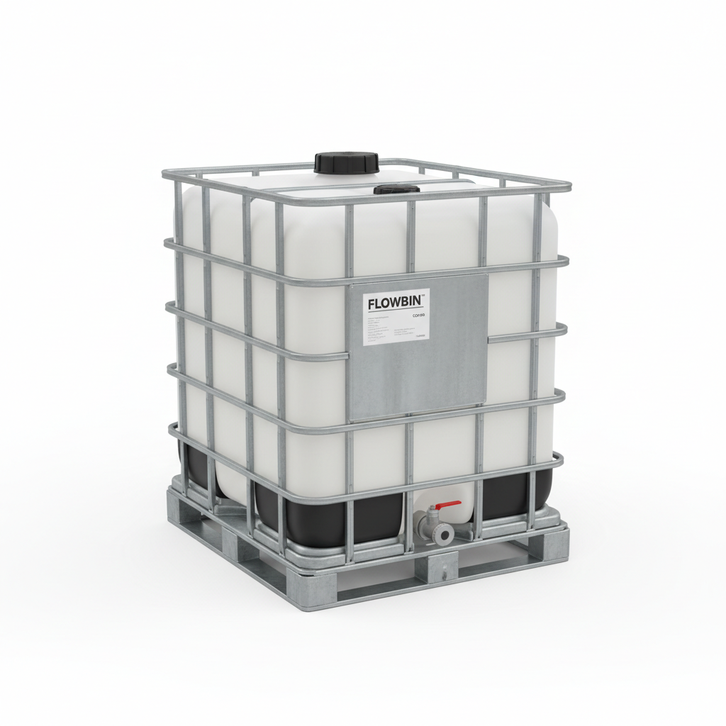 As new 1000l Flowbin™ tank (C185-80) Chemical grade