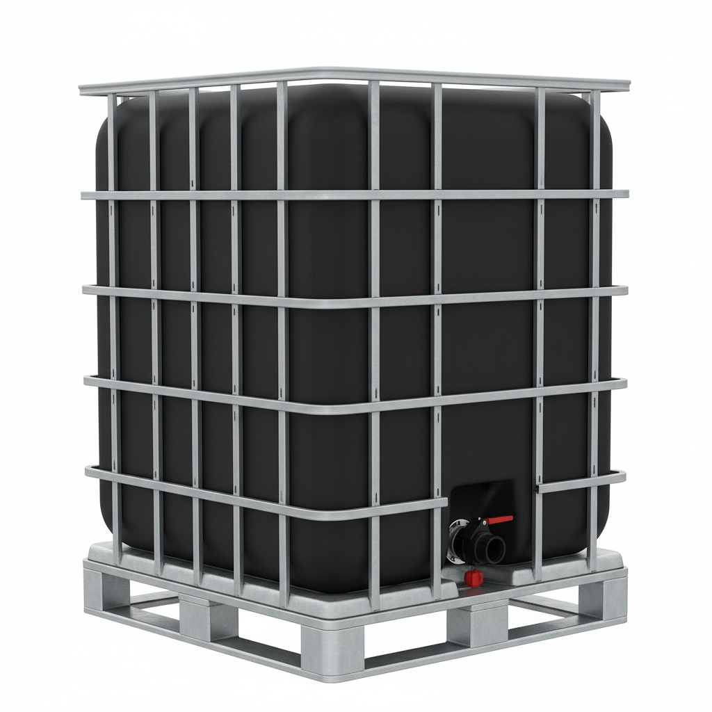 FOOD GRADE 1000 Liter BRAND NEW Black IBC Tanks on Steel Pallets