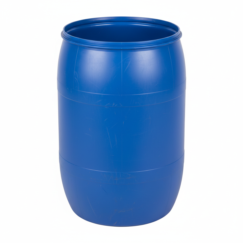 FOOD GRADE 250 Liter FAIRLY USED UN Approved Open Top Blue Plastic