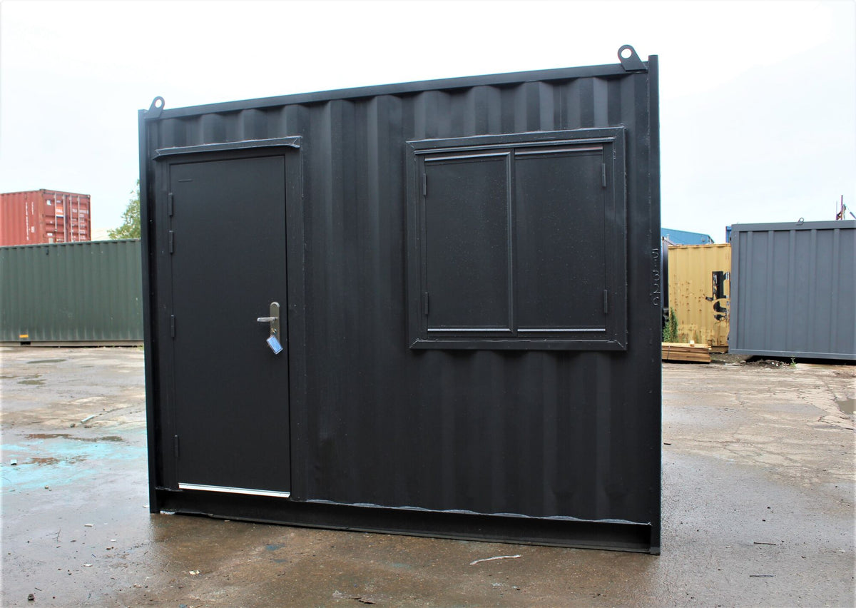 Black 10ft Flat Pack Containers