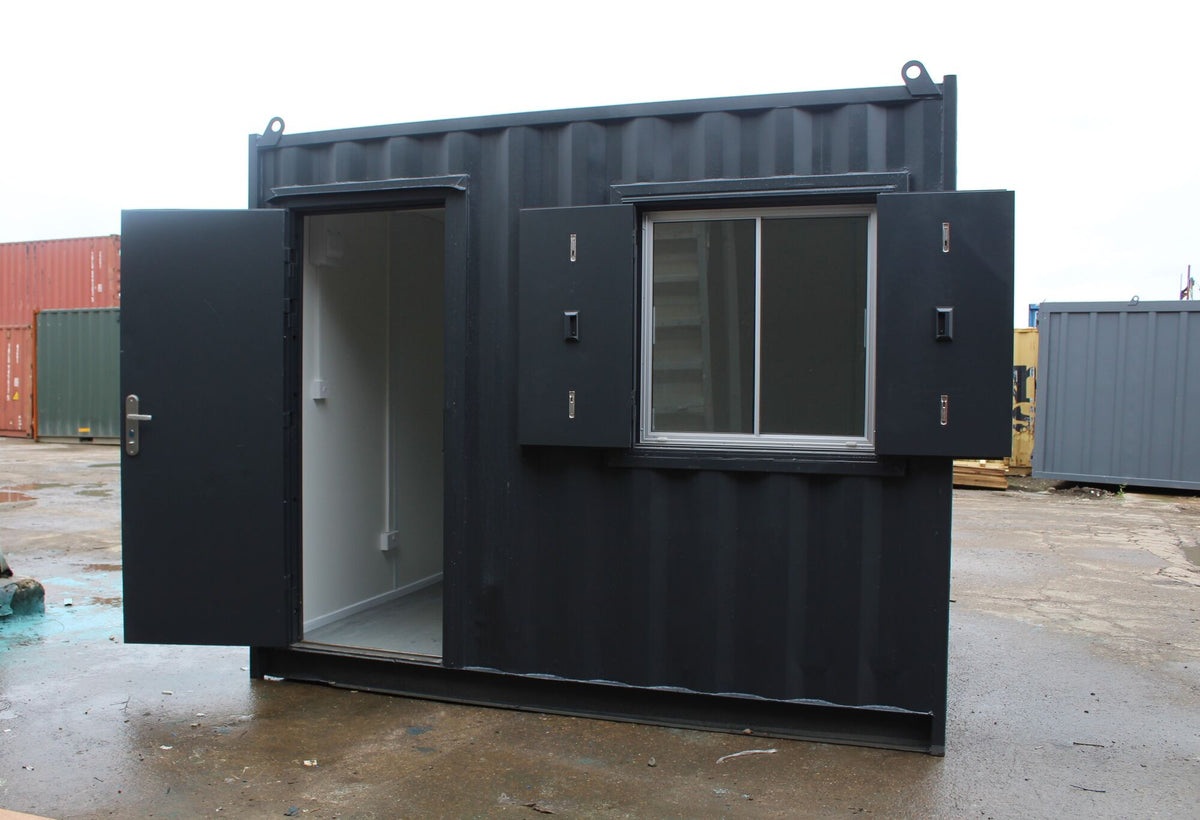 Black 10ft Flat Pack Containers