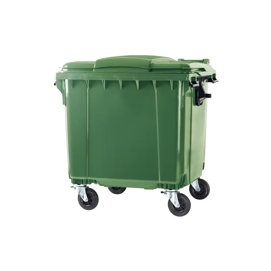 1100L Wheelie Bin with Flat Top