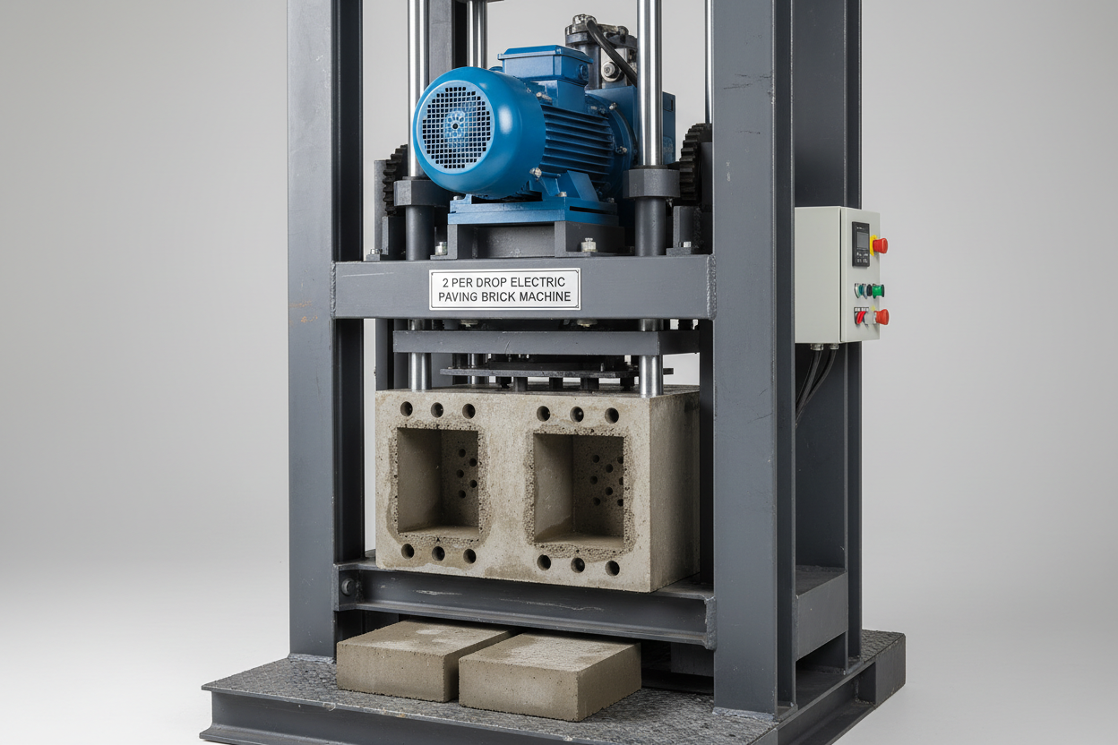 2 Per Drop Electric Paving Brick Machine/Mould