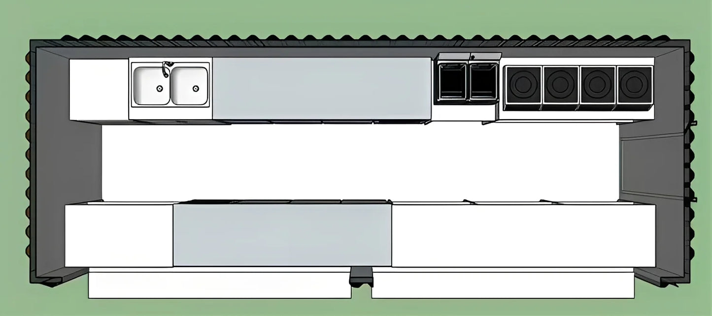 20Ft Shipping Container Shop For Full-Service Restaurant Or Coffee Shop