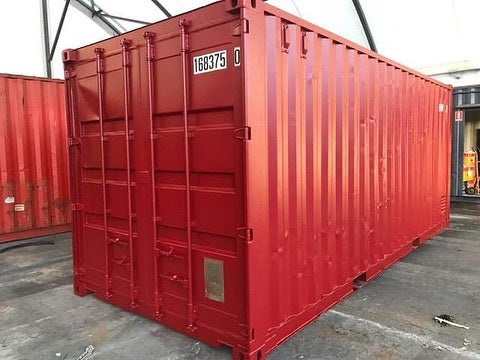 20ft Red Shipping Container Durable storage & transport solution