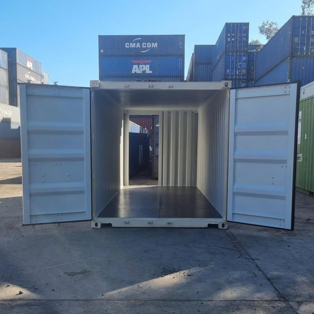 6m Storage Container / Spacious, Secure, Cream-Colored Unit