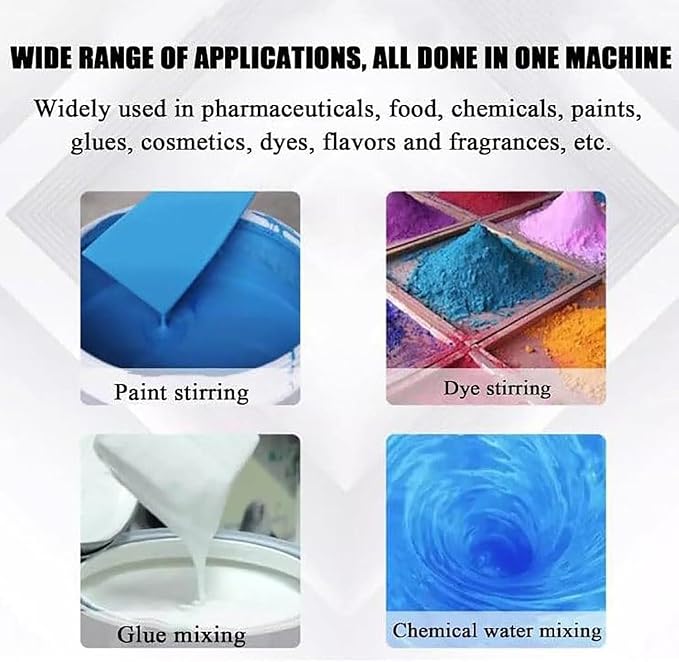 980W Electric Paint Mixer With 400mm Foldable Impeller, IBC Paint Mixer, 900mm Stainless Steel Stirring Rod, 720-1200mm Adjustable, For Stirring Paint, Coating, Glue, Cement