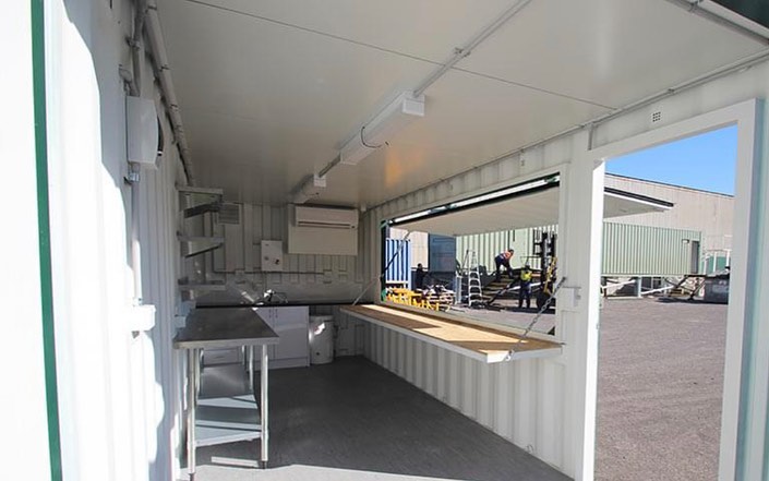 Converted Shipping Container Kiosk Mobile Shop or Food Stand