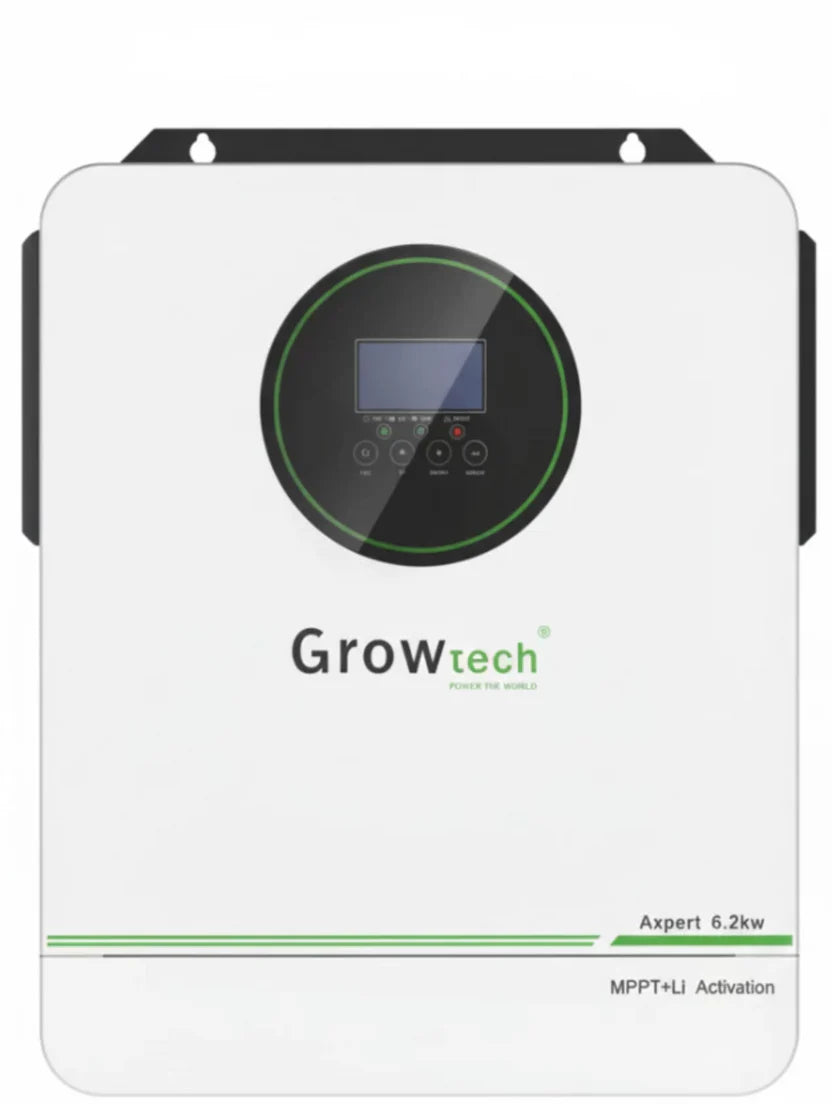 Growtech 6.2kW Solar System Pure Sine Wave Inverter (With Battery)