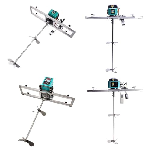 Industrial Electric IBC Tote Mixer 1500W Electric Paint Mixer with 304 Stainless Steel Agitator, Adjustable60-120cm Stand, Smart Controller For265-Gallon Tank(1500W,H85cm/33.4in)