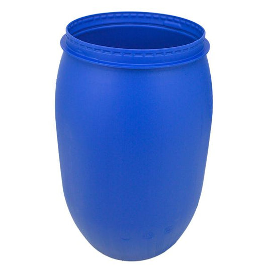 New 150 Litre Open Top Blue Plastic Drum