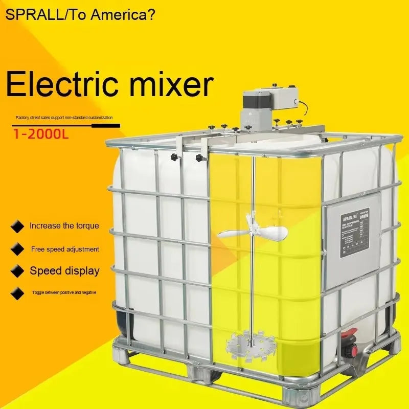 Steel IBC Electric Mixer – Horizontal Type for Food, Sauces, Tea & Chemicals