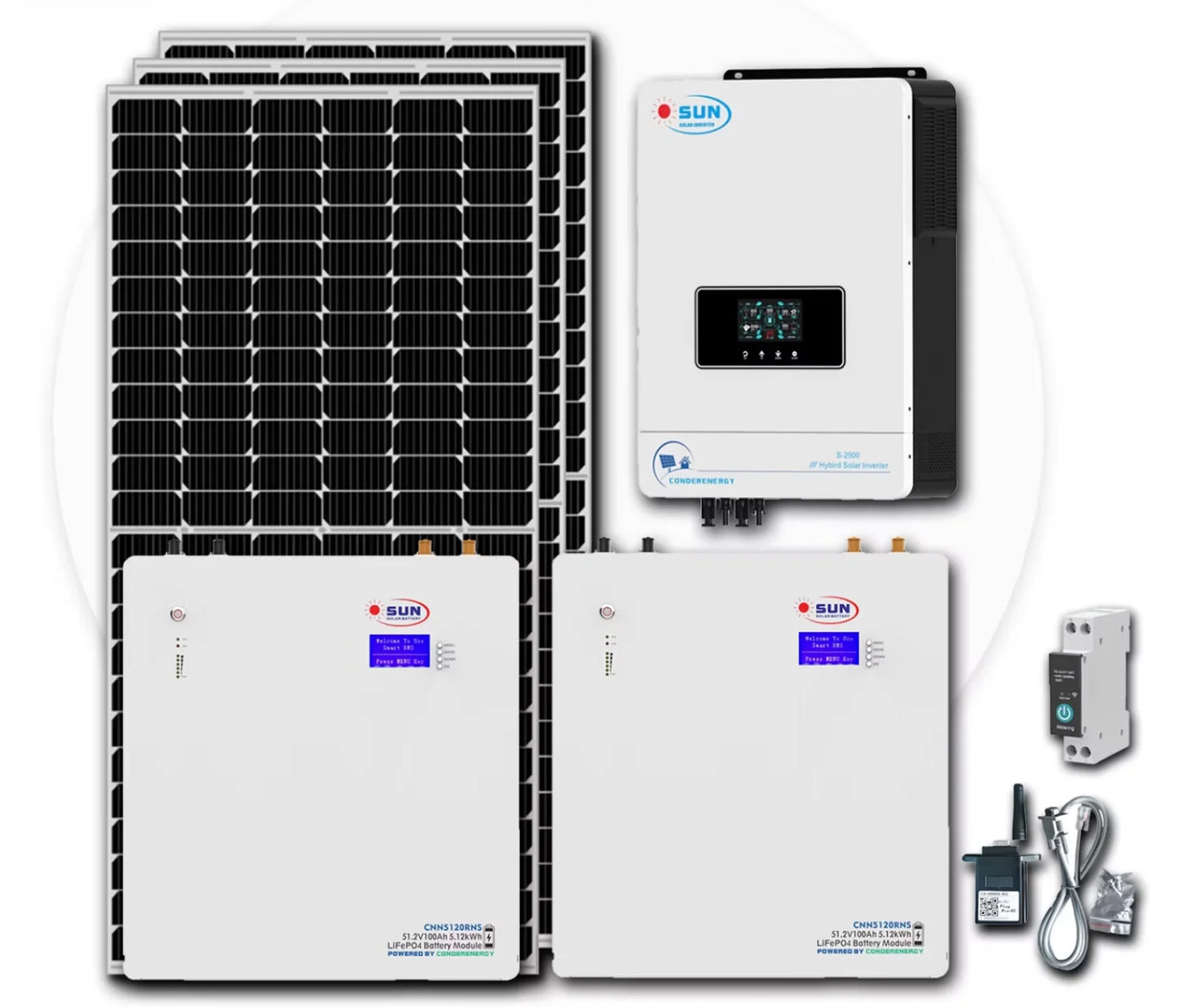SunSynk 8kW Solar Kit | 10.24kWh Battery | 12 x 550W Panels