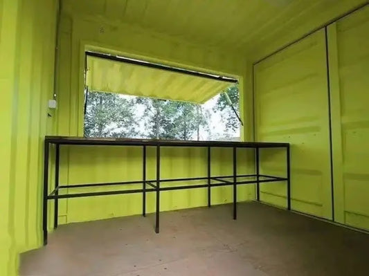 Yellow Shipping Container Kiosk / Portable Pop-Up Retail Space