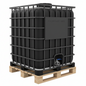 FOOD GRADE 1000 Liter BRAND NEW Black IBC Tanks on Wooden Pallets