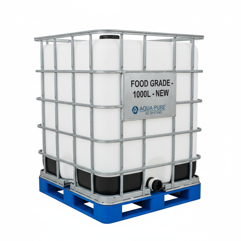 FOOD GRADE 1000 Liter BRAND NEW IBC Tanks on Plastic Pallets