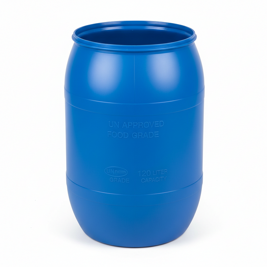 FOOD GRADE 120 Liter BRAND NEW UN Approved Open Top Blue Plastic
