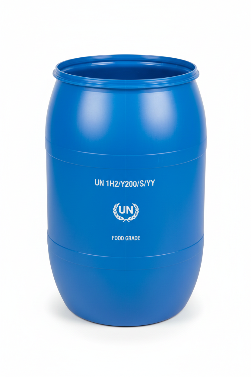FOOD GRADE 210 Liter BRAND NEW UN Approved Open Top Blue Plastic