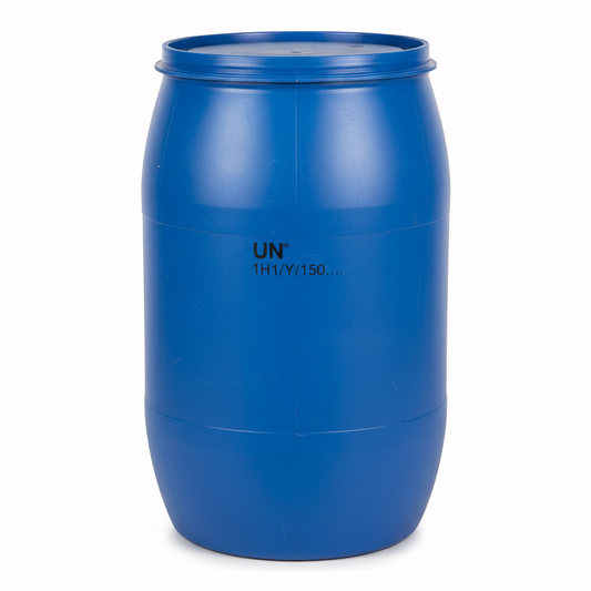 FOOD GRADE 210 Liter FAIRLY USED UN Approved Close Top Blue Drums