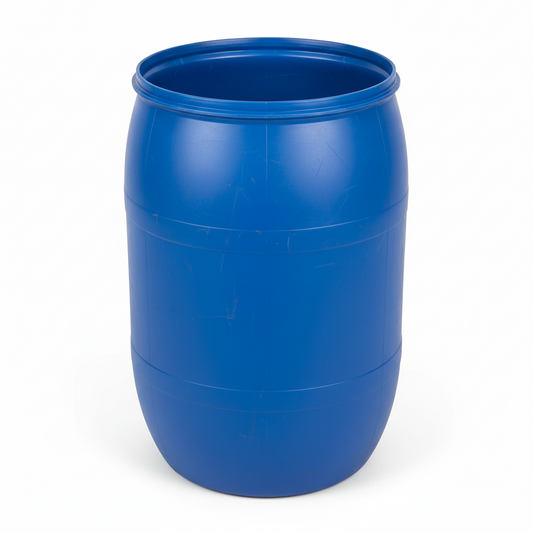 FOOD GRADE 210 Liter FAIRLY USED UN Approved Open Top Blue Plastic