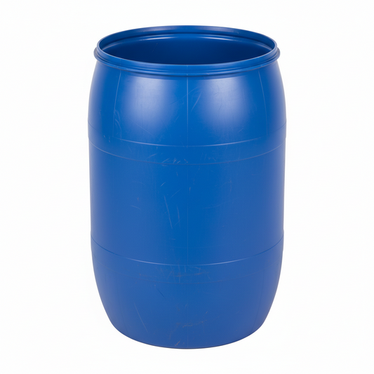 FOOD GRADE 250 Liter FAIRLY USED UN Approved Open Top Blue Plastic