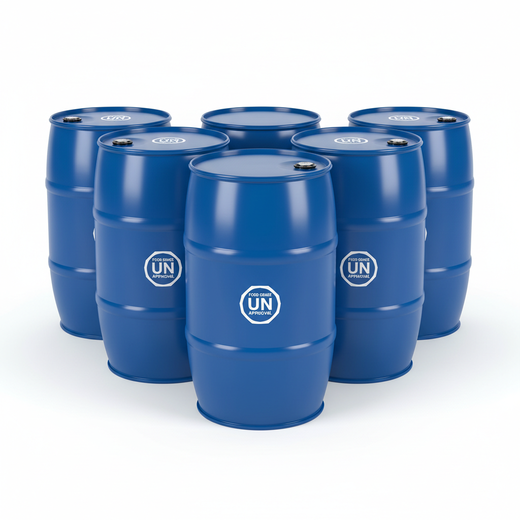 FOOD GRADE 300 Liter BRAND NEW UN Approved Close Top Blue Drums