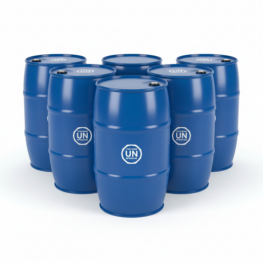 FOOD GRADE 300 Liter BRAND NEW UN Approved Close Top Blue Drums
