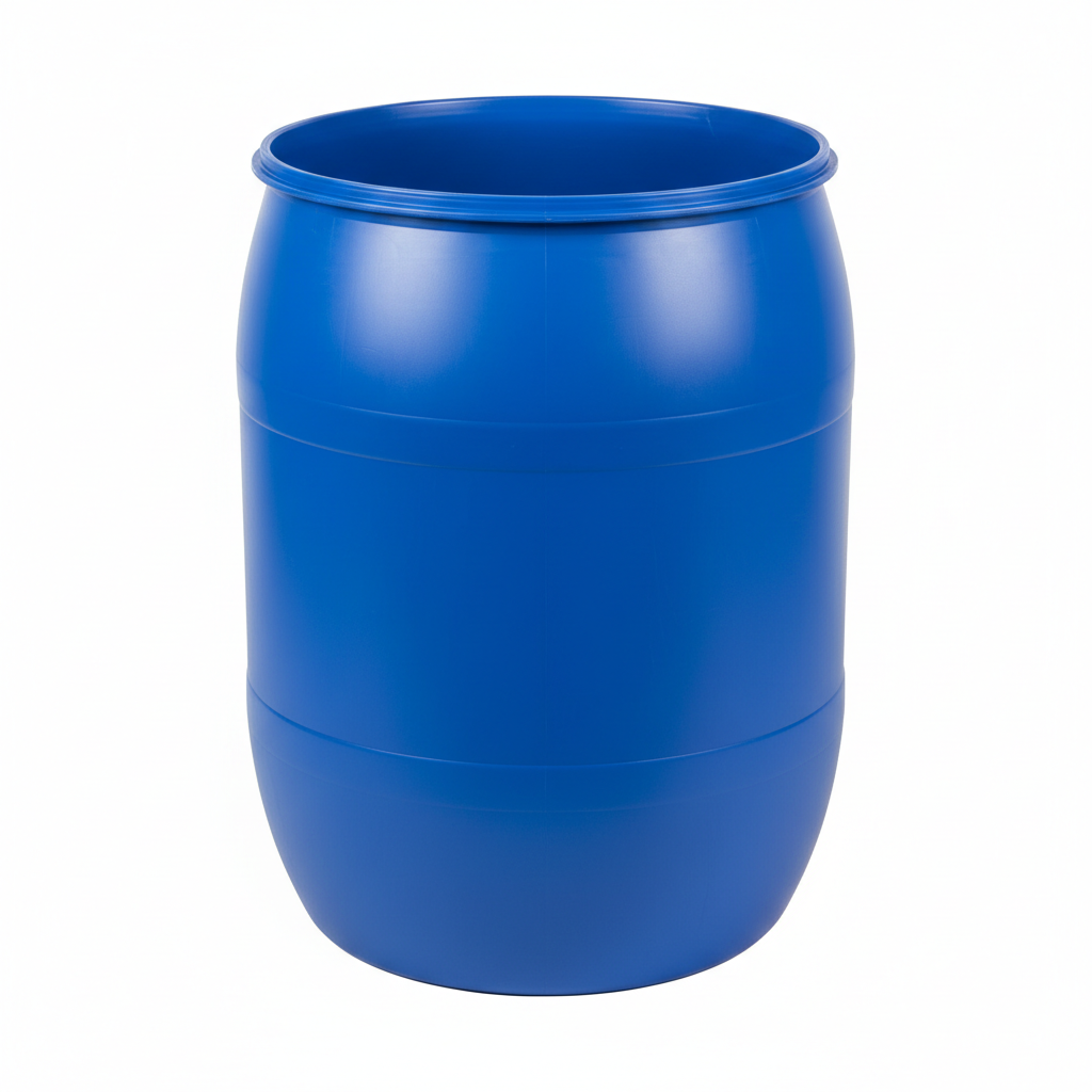 New 300 Litre Open Top Blue Plastic Drum