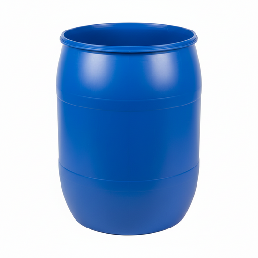New 300 Litre Open Top Blue Plastic Drum