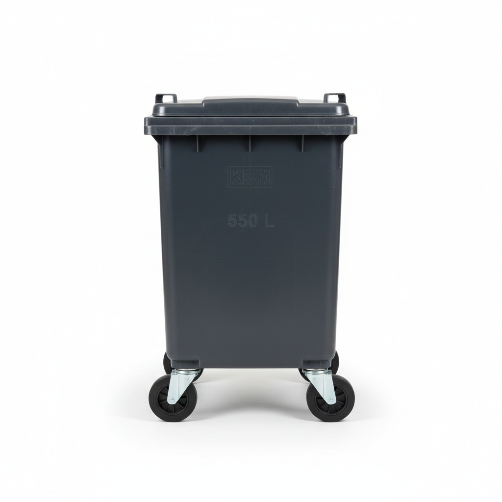 New KBM 550 Litre Plastic Four Wheelie Bin